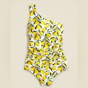 J CREW WOMENS SWIMSUIT LIMONCELLO LEMON ONE SHOULDER 10